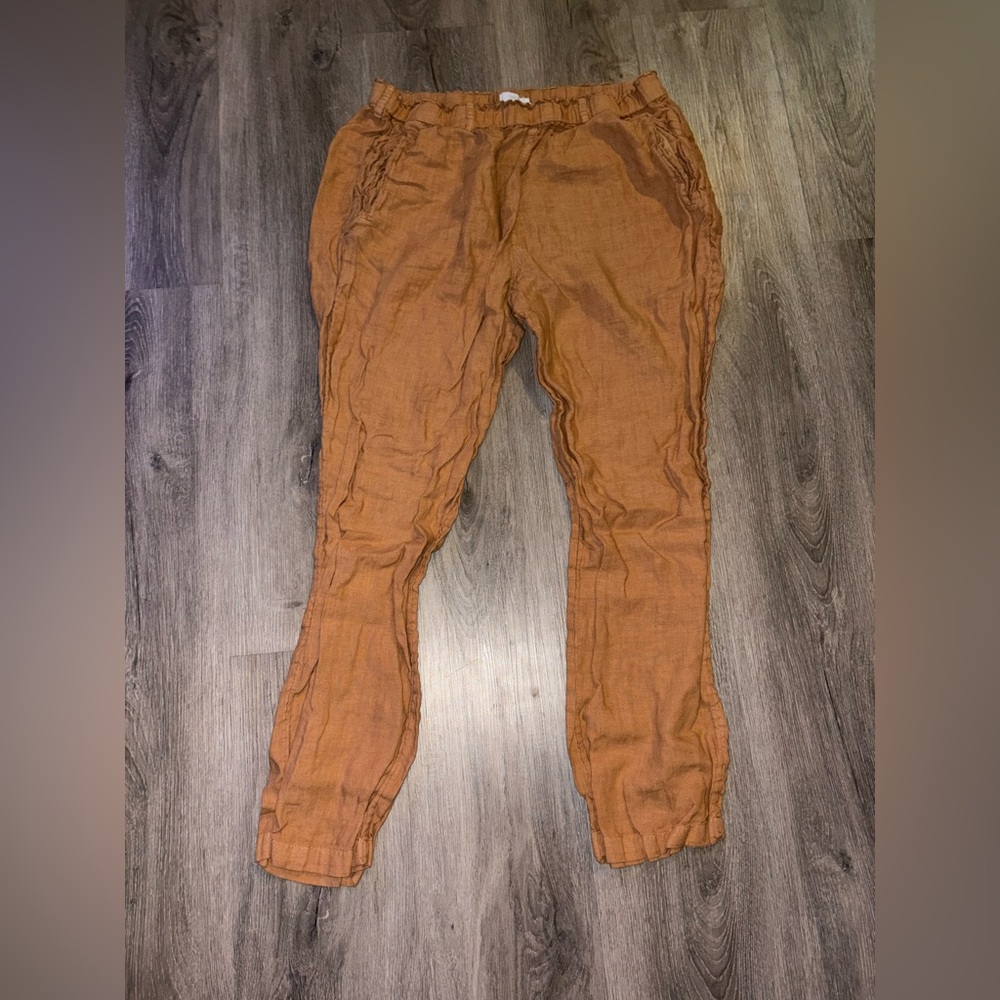 C&C California | Tan 100% Linen Pants